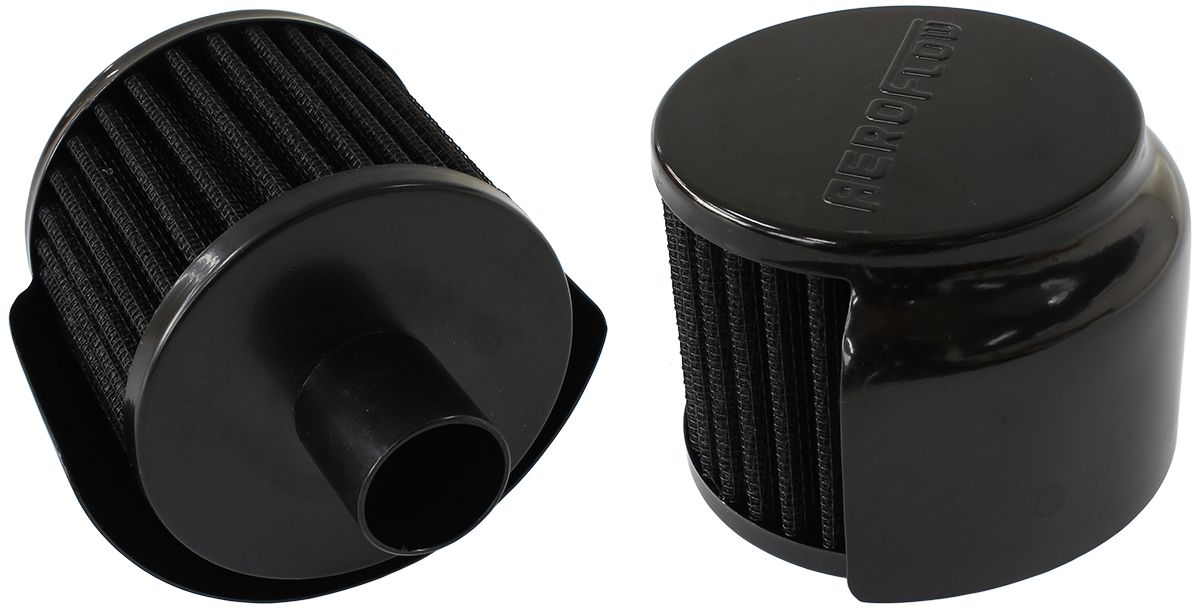 Black Push In Breather With Black Shield AF2271-1520