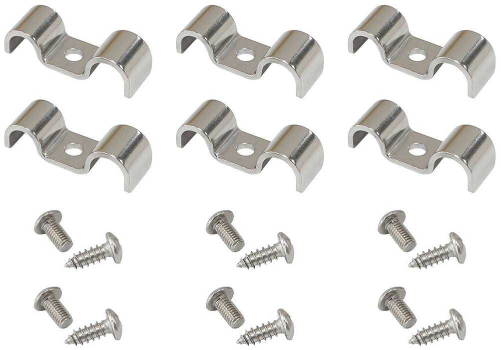 Dual Stainless Steel Hard line Clamps (6 Pack) AF300-06-01