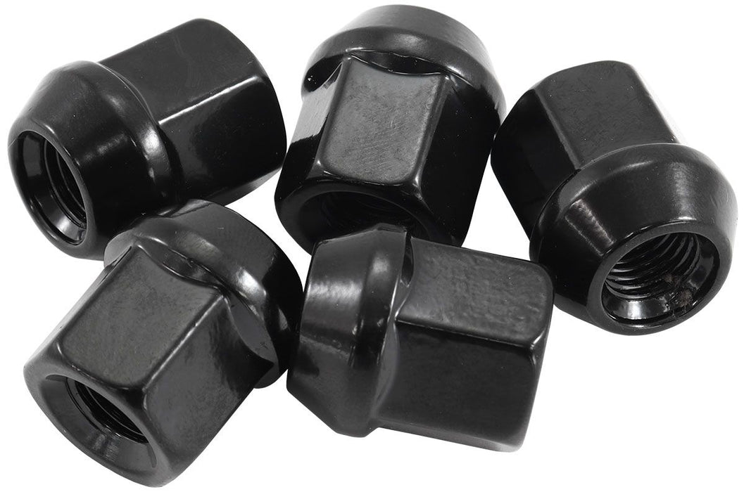 Acorn Short Open Black Wheel Nuts - 7/16-20" AF3011-1000