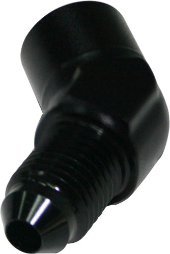 45° Female NPT to Male AN Adapter 1/8" to -3AN AF371-03BLK