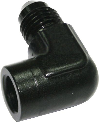 90° Female NPT to Male AN Adapter 1/8" to -3AN AF373-03BLK