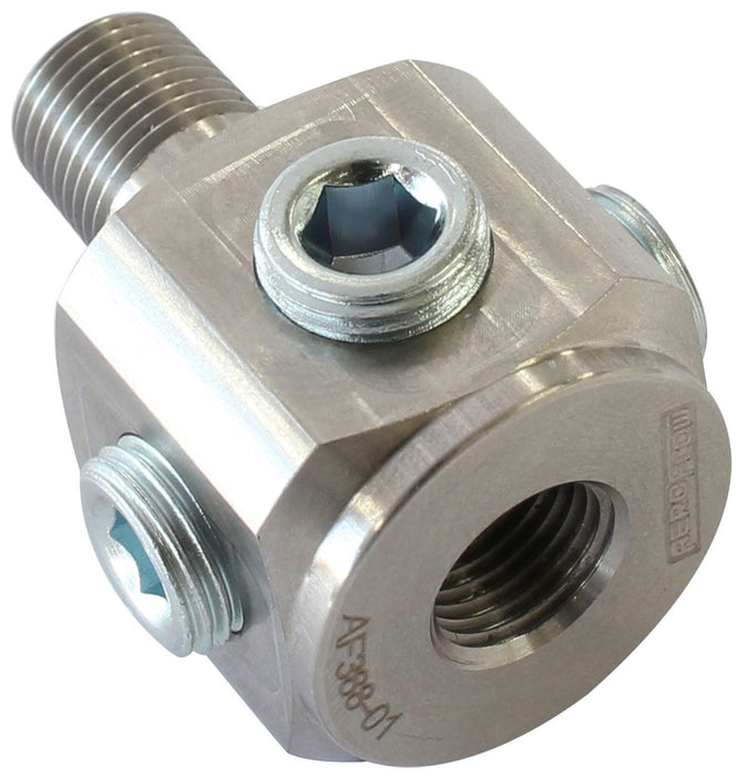 NPT To NPT Block Tee Stainless Steel Adapter AF388-01