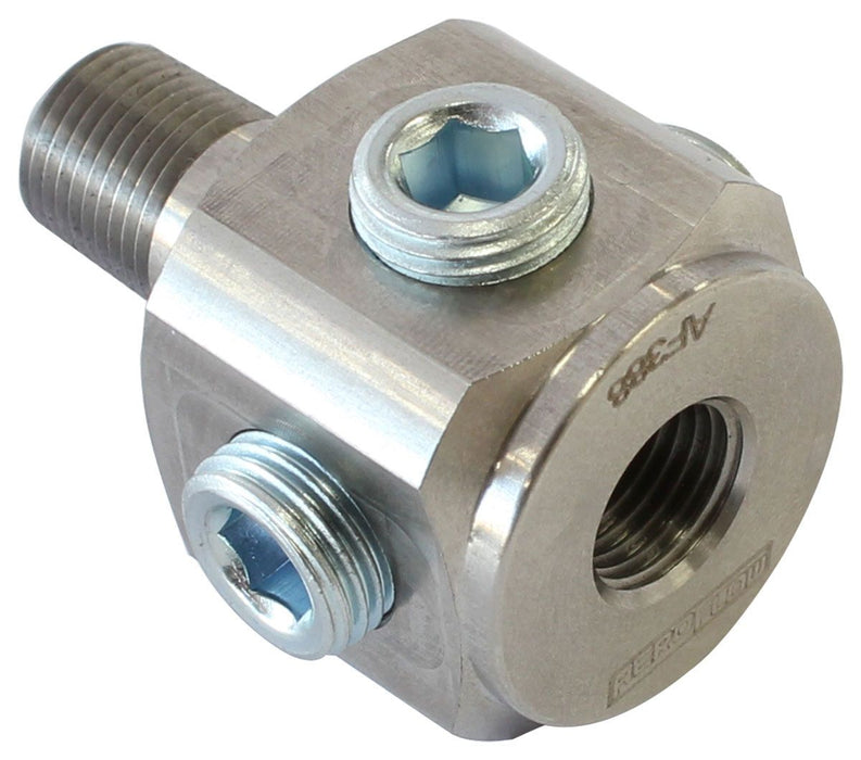 BSP To NPT Block Tee Stainless Steel Adapter AF388