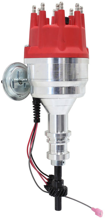 XPRO Ford Windsor Ready to Run Distributor, Machined Aluminium Body with Red Cap