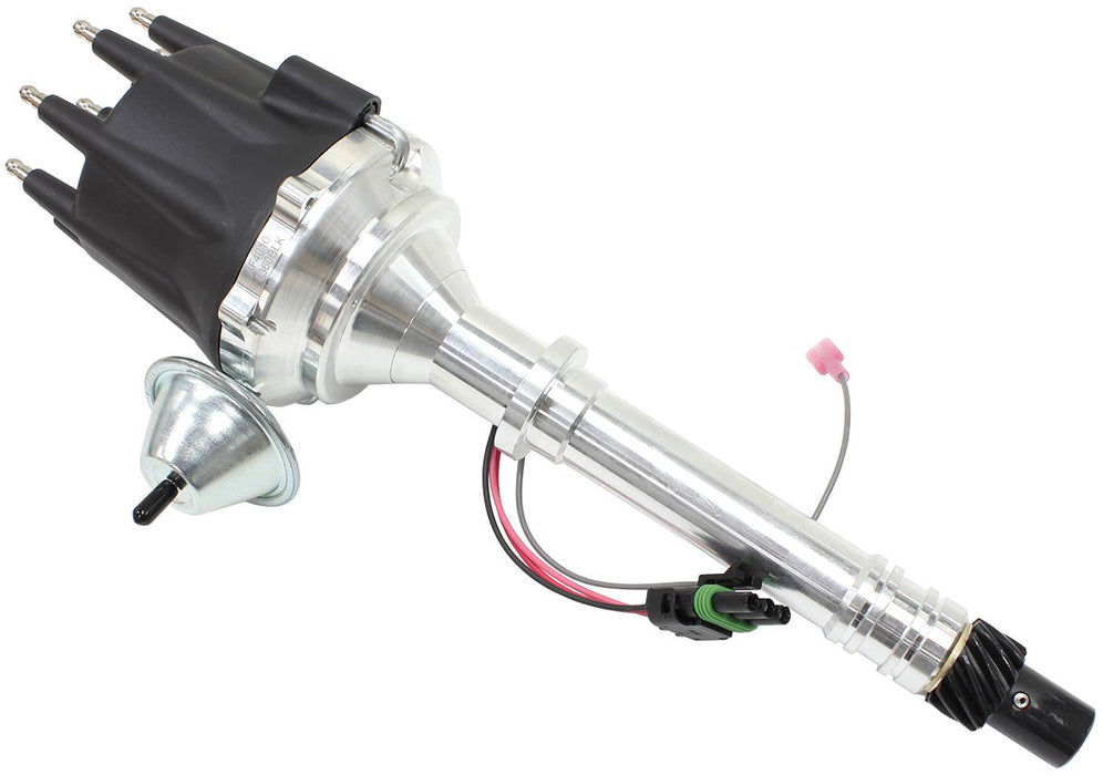 XPRO Chevrolet Ready to Run Distributor, Machined Aluminium Body with Black Cap