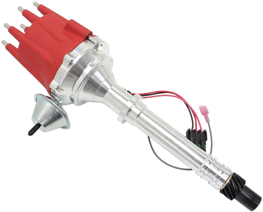 XPRO Chevrolet Ready to Run Distributor, Machined Aluminium Body with Red Cap AF