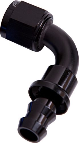 400 Series Push Lock 90° Hose End -6AN AF403-06BLK