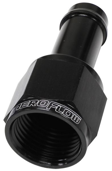 Straight -20AN Female to 1-1/2" (38mm) Male Barb Hose Fitting AF411-20BLK