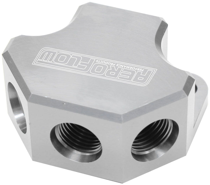 Billet 4 Port ORB Y-Block AF454-10-08S