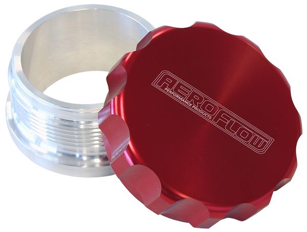 1-1/2" Billet Aluminium Weld-On Filler with Red Cap AF460-24R