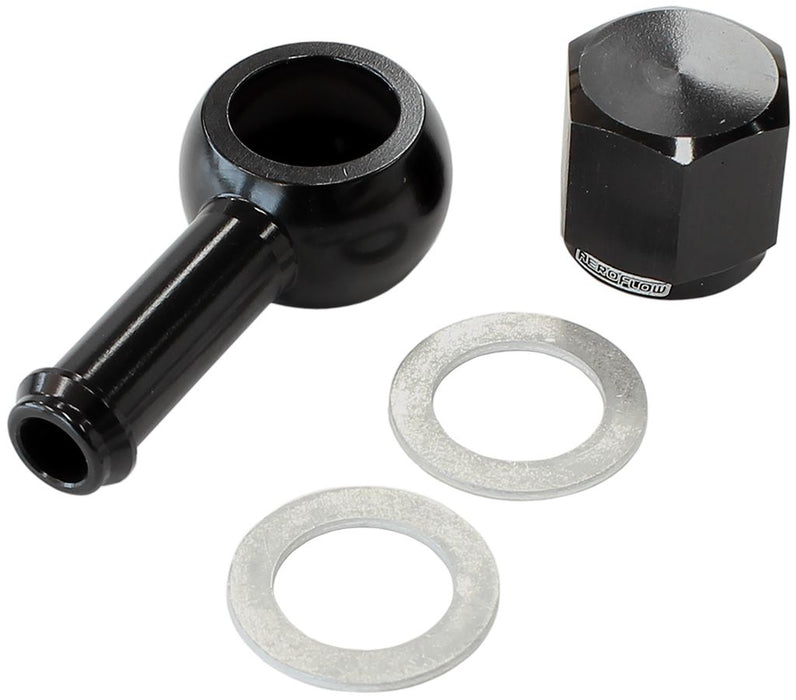 90° Fuel Pump Banjo Kit - Black AF49-1020BLK