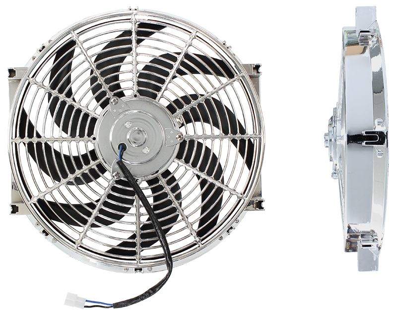 14" Chrome Electric Thermo Fan AF49-1027