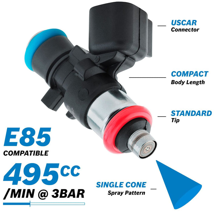 Bosch Motorsport 495cc EV14 Short USCAR Fuel Injector AF49-1900