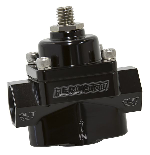 Billet 2-Port Fuel Pressure Regulator with 3/8" NPT Ports AF49-4001BLK