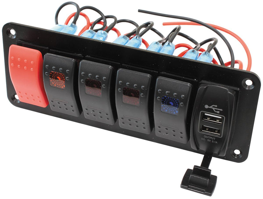 Universal Switch Panel with USB Charging Ports AF49-8000