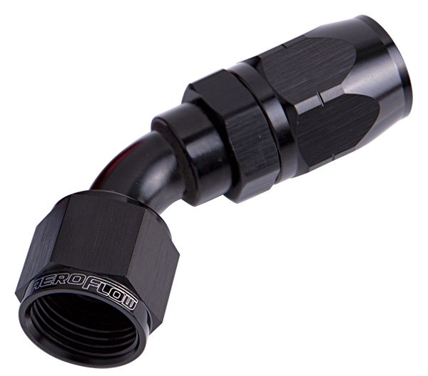 500 Series Cutter Swivel 45° Hose End -16AN AF502-16BLK