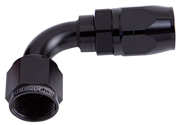 500 Series Cutter Swivel 90° Hose End -6AN AF503-06BLK