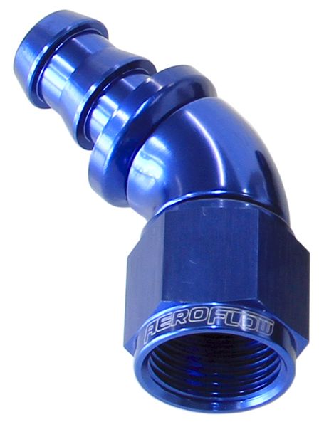 510 Series Full Flow Tight Radius Push Lock 45° Hose End -6AN AF512-06