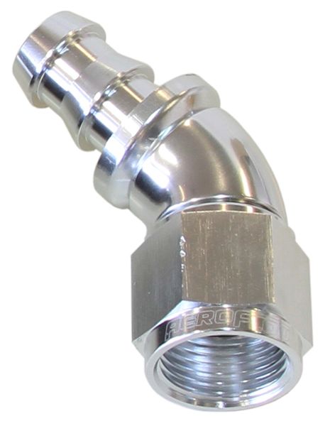 510 Series Full Flow Tight Radius Push Lock 45° Hose End -10AN AF512-10S