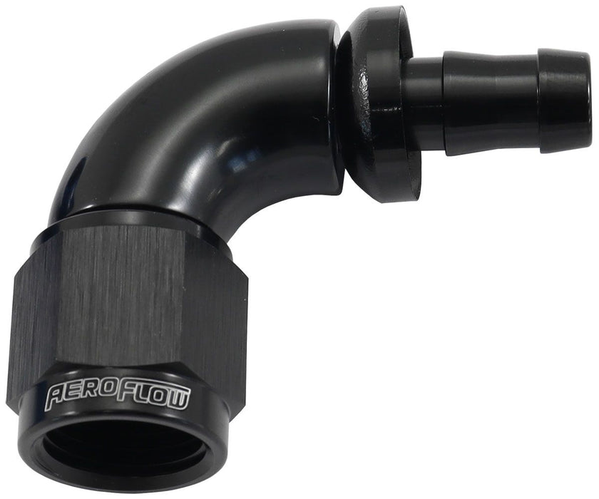 510 Series Full Flow Tight Radius Push Lock 90° Hose End -6AN To 5/16" (8mm) Bar