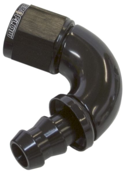 510 Series Full Flow Tight Radius Push Lock 120° Hose End -6AN AF514-06BLK