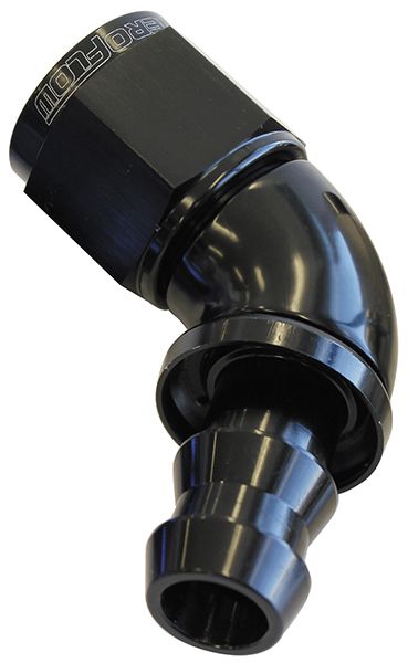 510 Series Full Flow Tight Radius Push Lock 60° Hose End -8AN AF518-08BLK