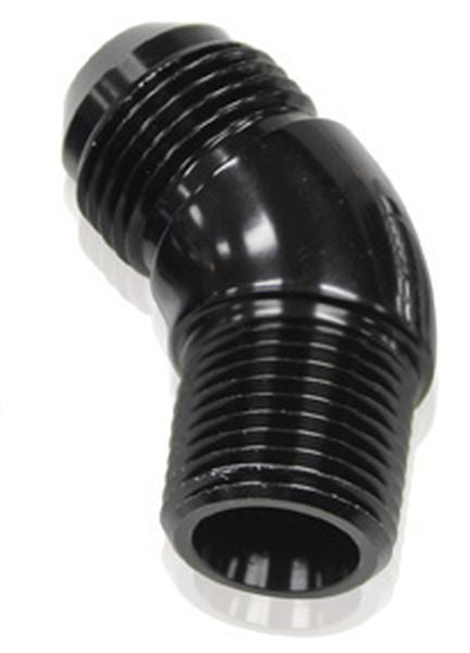 45° NPT to AN Full Flow Adapter 1/8" to -3AN AF523-03BLK