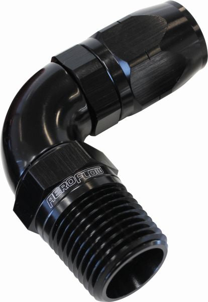 90° Male NPT Full Flow Swivel Hose End 1/8" to -6AN AF529-06-02BLK