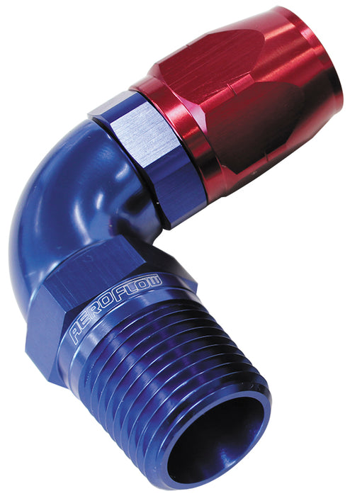 90° Male NPT Full Flow Swivel Hose End 1/2" to -8AN AF529-08-08