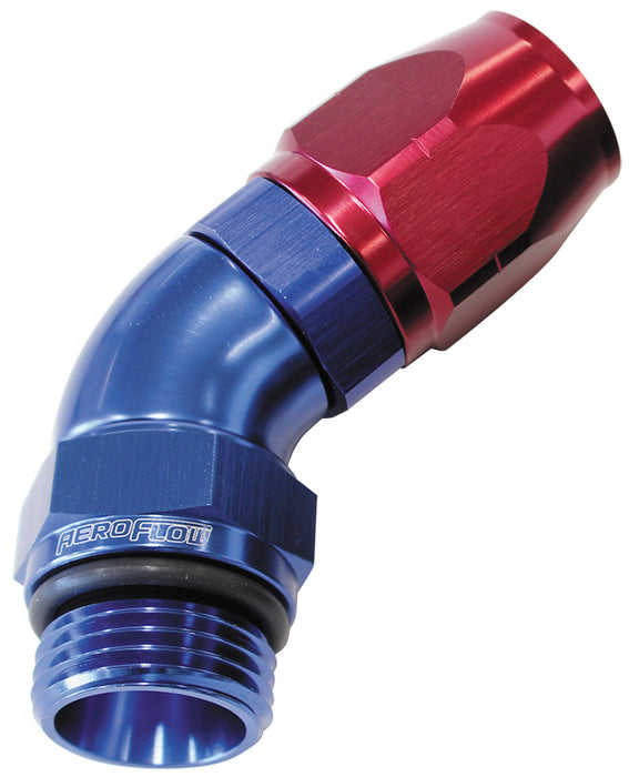 45° Male ORB Full Flow Swivel Hose End -6 ORB to -6AN AF544-06-06