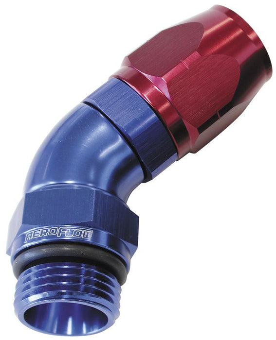 45° Male ORB Full Flow Swivel Hose End -10 ORB to -12AN AF544-12-10