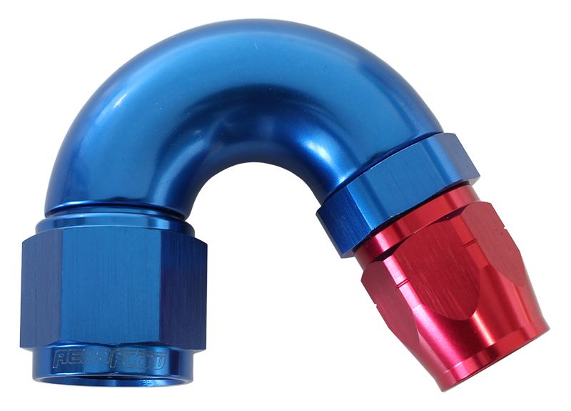 550 Series Cutter Style One Piece Swivel 150° Stepped Hose End -10AN to -8 Hose