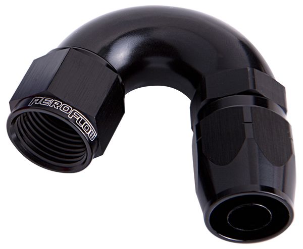 550 Series Cutter One-Piece Full Flow Swivel 150° Hose End -10AN AF555-10BLK