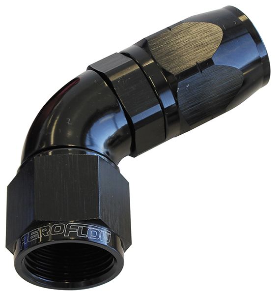 550 Series Cutter One-Piece Full Flow Swivel 60° Hose End -10AN AF558-10BLK