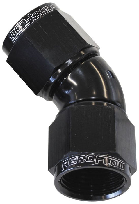 45° Full Flow Female Coupler -12AN AF563-12BLK