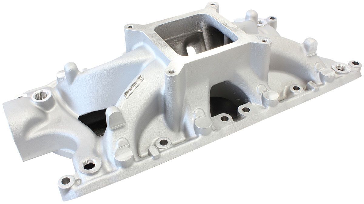 Ford 289-302W Hi-Rise Single Plane Intake Manifold, Natural Cast Finish AF6000-2