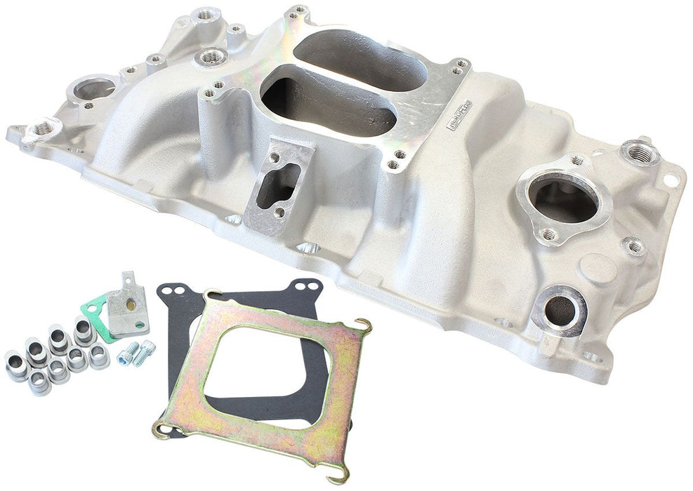 SB Chev Classic Dual Plane Intake Manifold, Natural Cast Finish AF6011-1000