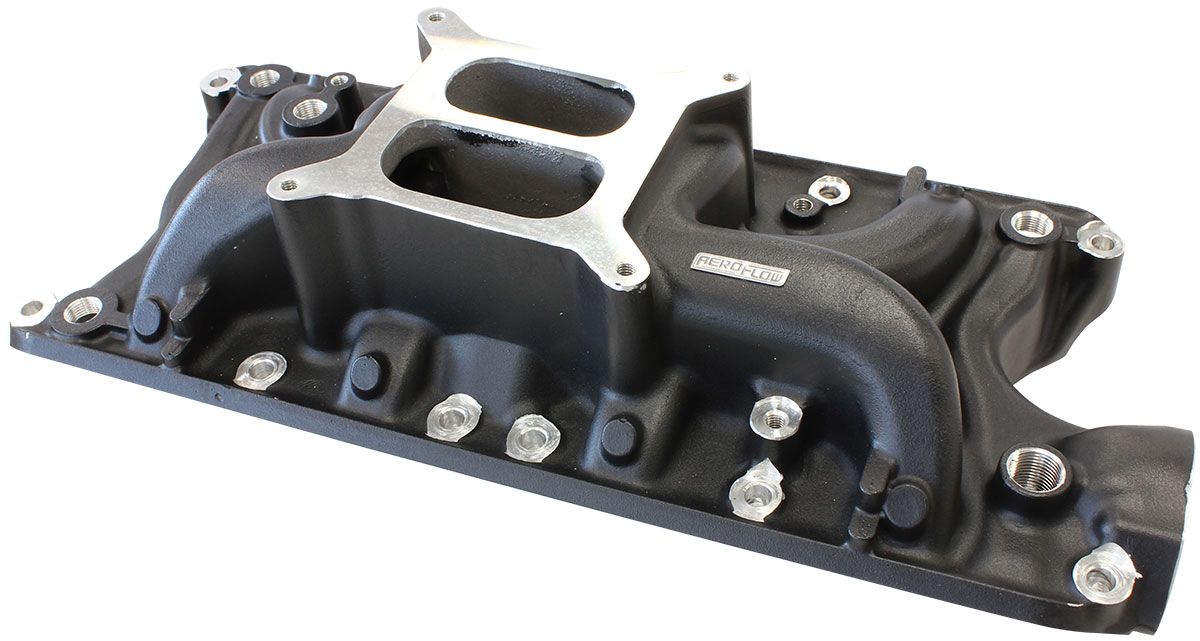 SB Ford 289-302 Windsor Street Dual Plane Intake Manifold, Black Finish AF6210-2