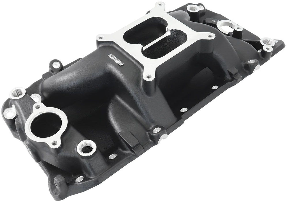 BB Chev Air Gap Dual Plane Intake Manifold, Black Finish AF6211-1001