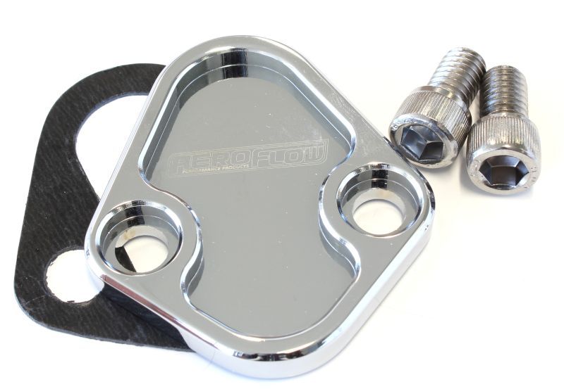 Billet Fuel Pump Block-Off Plate - Chrome AF64-2027C