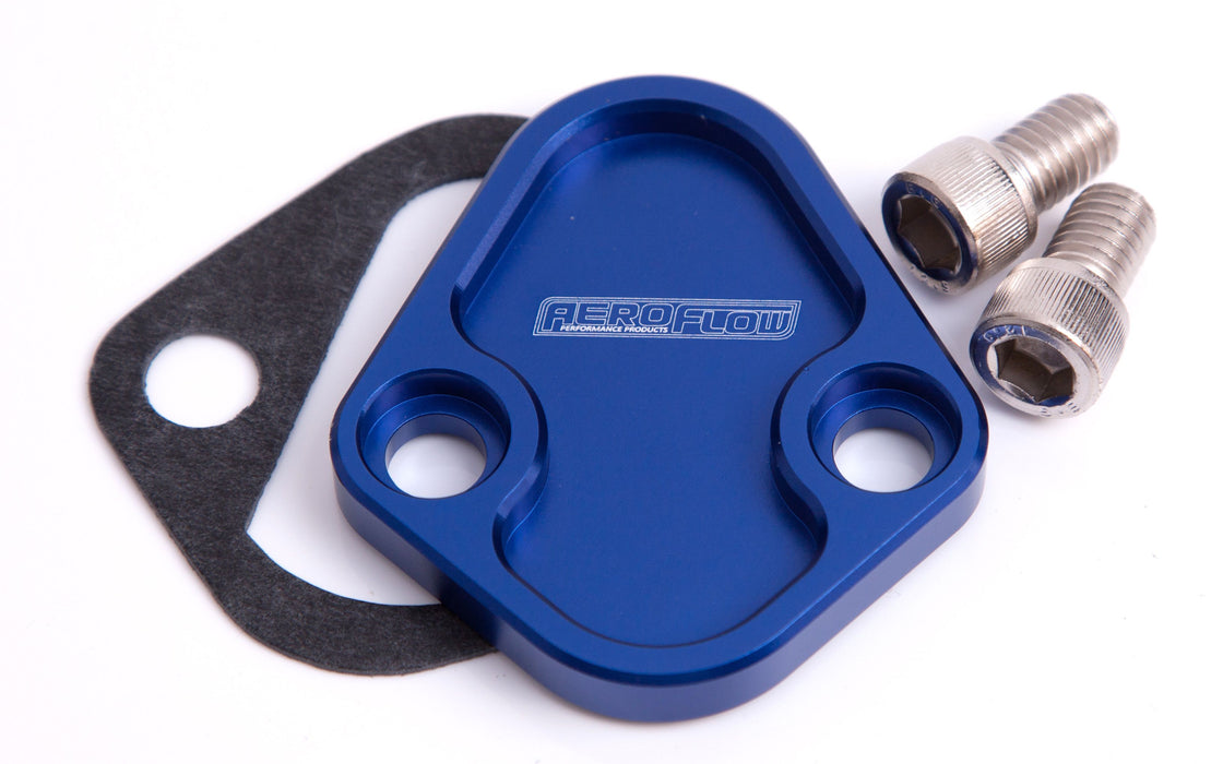 Billet Fuel Pump Block-Off Plate - Blue AF64-2027