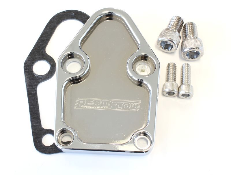 Billet Fuel Pump Block-Off Plate - Chrome AF64-2028C