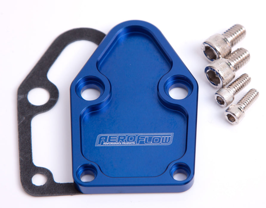 Billet Fuel Pump Block-Off Plate - Blue AF64-2028