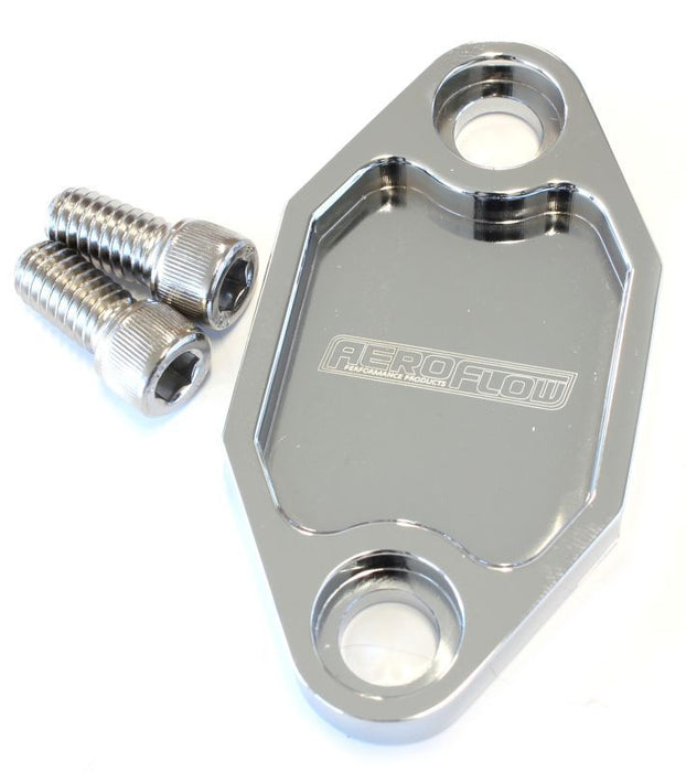 Billet Fuel Pump Block-Off Plate - Chrome AF64-2029C