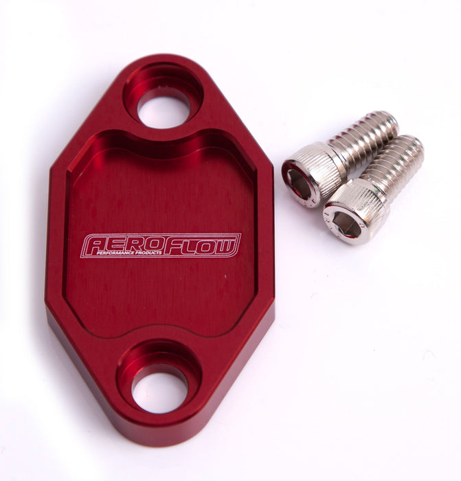 Billet Fuel Pump Block-Off Plate - Red AF64-2029R