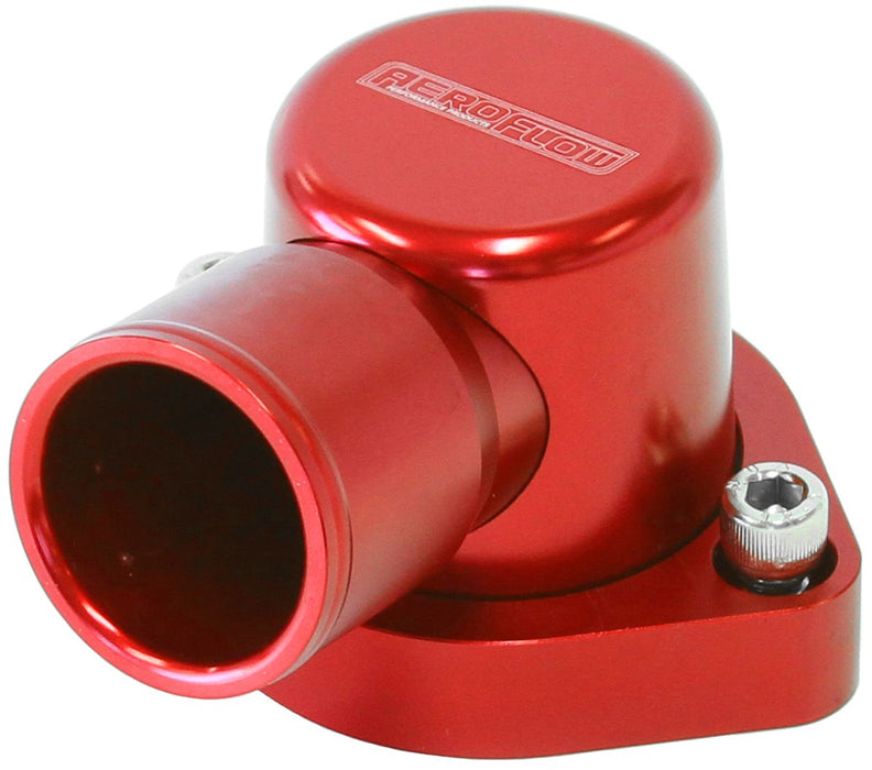 Billet 90° Thermostat Housing - Red AF64-2039R