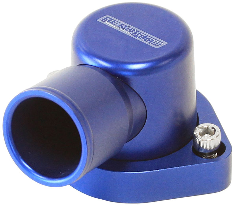 Billet 90° Thermostat Housing - Blue AF64-2039