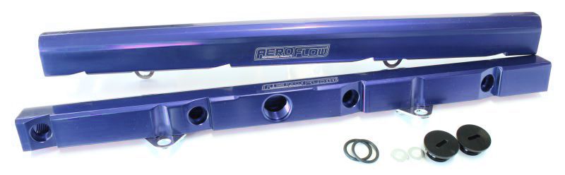 Ford Windsor 5.0L V8 Billet EFI Fuel Rail - Blue AF64-2077