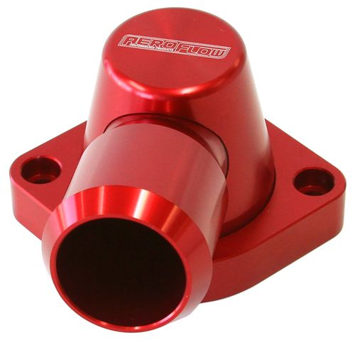 Billet Swivel Thermostat Housing - Red Finish AF64-2092R