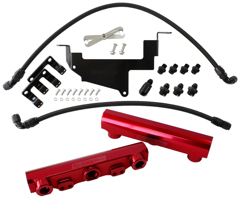 Subaru, Toyota, Scion FA20 Billet EFI Fuel Rail Kit - Red AF64-2131R